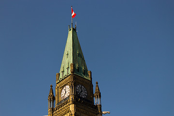 Image showing Peace Tower at the Canadian Parliament in Ottawa, Canada