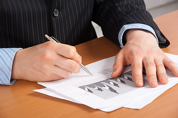 Image showing businessman working in office