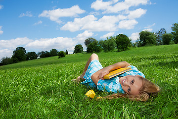 Image showing dreaming on the lawn