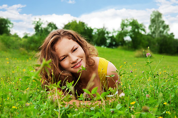 Image showing nice girl in the park