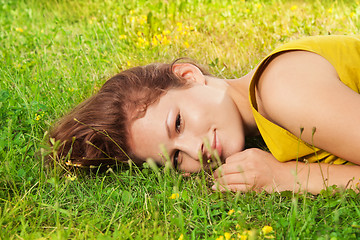Image showing lovely girl in summer mood