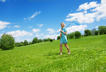 Image showing girl and beautiful countryside landscape