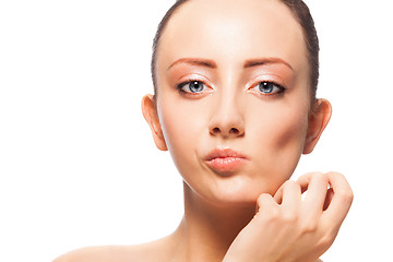 Image showing pretty girl tasting food