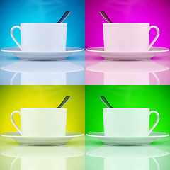 Image showing beautiful cups of coffee