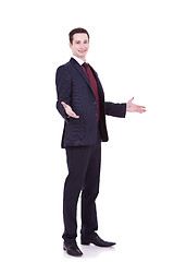 Image showing young business man welcoming