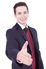 Image showing business man ready to set a dea