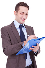 Image showing business man writing