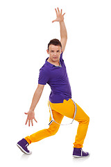 Image showing hip hop dancer isolated over white