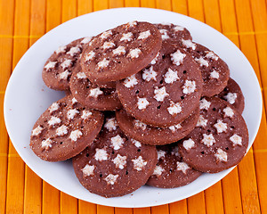 Image showing fresh brown  cookies