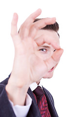 Image showing man business with OK gesture