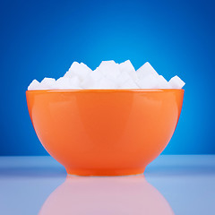 Image showing bowl of sugar cubes 