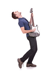 Image showing passionate guitarist