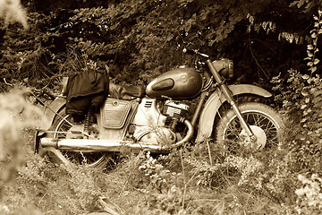 Image showing classic old motorcycle