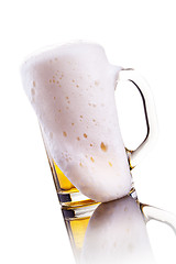 Image showing Mug of beer with foam 