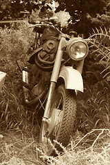 Image showing classic old motorcycle