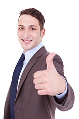 Image showing business man going thumbs up