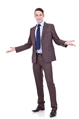 Image showing businessman welcoming you