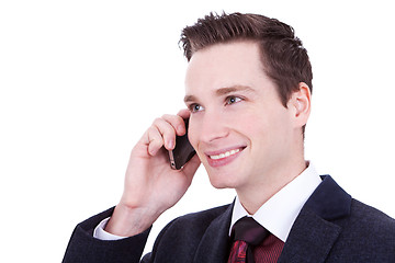 Image showing business man speaking over cellphone