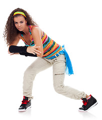 Image showing pretty modern slim hip-hop style dancer