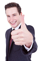 Image showing  business man going thumbs up