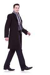 Image showing walking business man