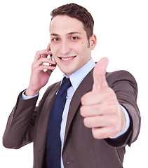 Image showing good news on the phone