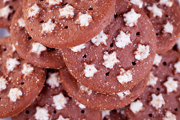 Image showing delicious fresh brown cookies