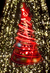 Image showing christmas tree from xmas lights
