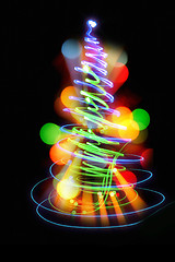 Image showing christmas tree from xmas lights