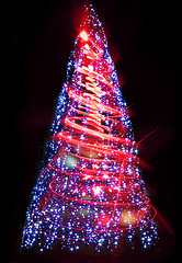 Image showing christmas tree from xmas lights