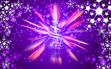 Image showing christmas tree from xmas lights