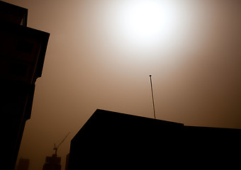 Image showing Red dust storm