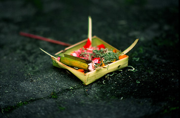 Image showing Balinese Hindu offering