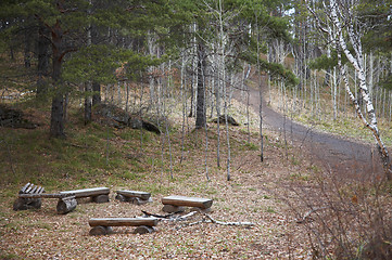 Image showing Terrainkur in forest.