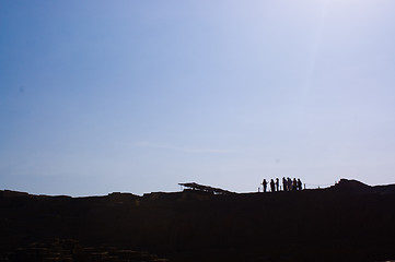 Image showing Tour group at Huaca Pucllana, Lima, Peru