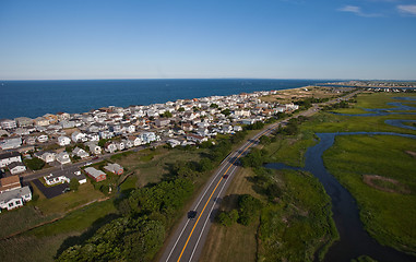 Image showing Aerial view of Massachusetts coast