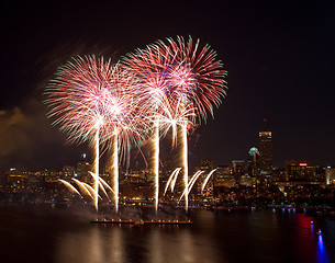 Image showing 4th of July Fireworks in Boston