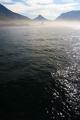 Image showing Haze and mountains off Hout Bay, South Africa