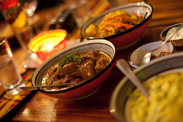 Image showing Traditional African lamb chunks