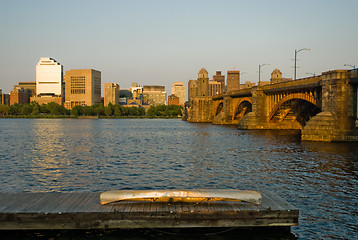 Image showing Canoe on dock