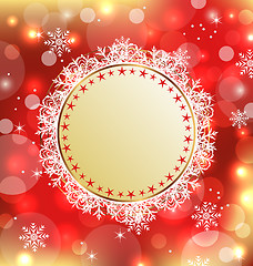 Image showing Christmas holiday background with greeting card