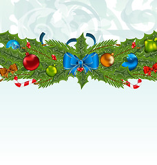 Image showing Christmas background with holiday decoration