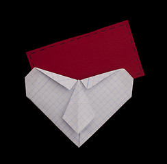 Image showing White heart paper made