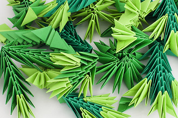 Image showing Paper made pine needles 