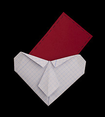 Image showing White heart paper made