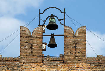 Image showing Ancient church tower and carillons