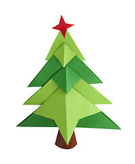 Image showing Christmas tree white isolated