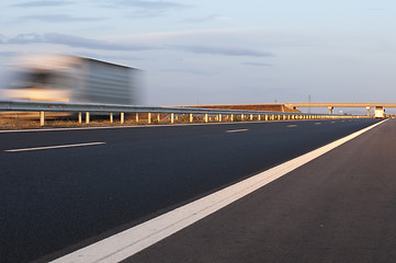 Image showing Truck traveling at highway