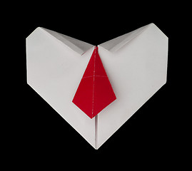 Image showing White heart paper made