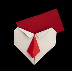 Image showing White heart paper made
